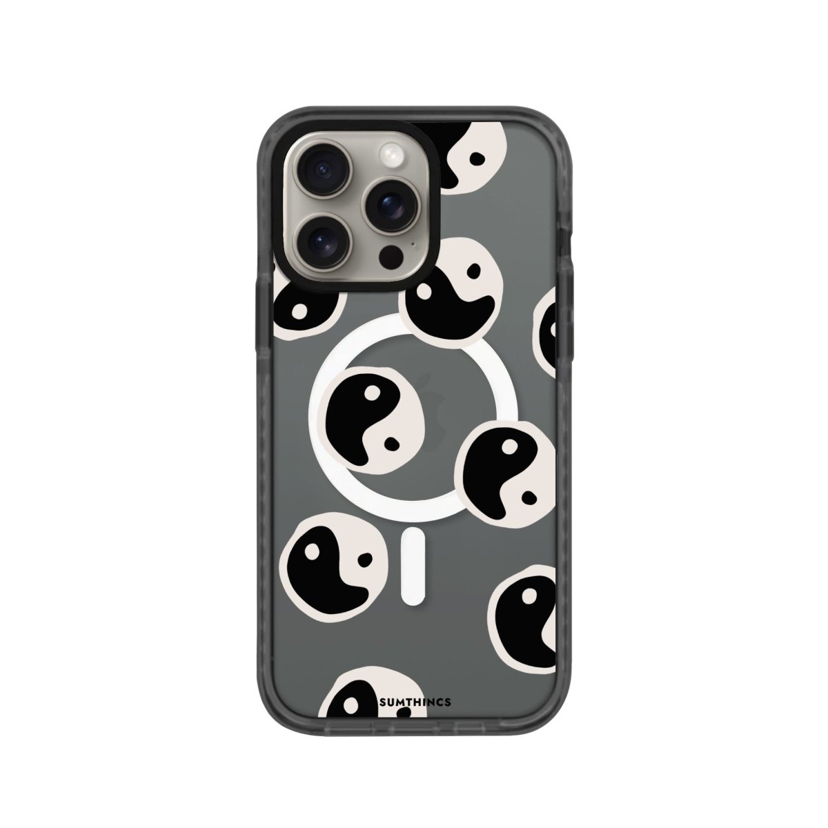 iPhone 15 Pro Balance Magsafe Procase Şeffaf Telefon Kılıfı Antrasit - SUMTHINCS