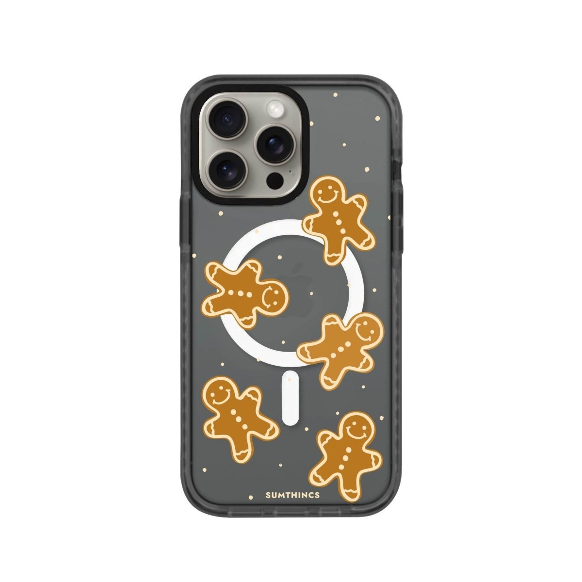 iPhone 15 Pro Gingerbread Man Magsafe Procase Şeffaf Telefon Kılıfı Antrasit - SUMTHINCS