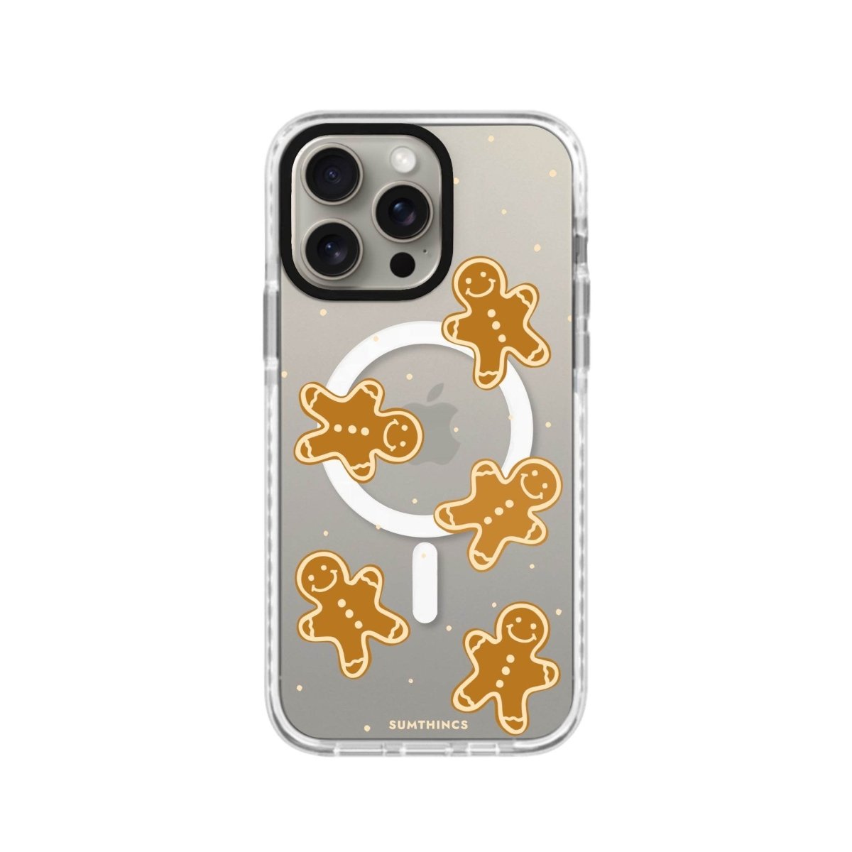 iPhone 15 Pro Gingerbread Man Magsafe Procase Şeffaf Telefon Kılıfı Beyaz Şeffaf - SUMTHINCS