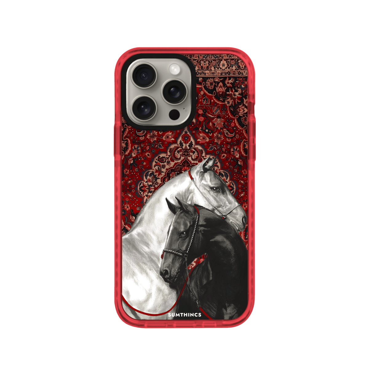 iPhone 15 Pro Harmony Procase Şeffaf Telefon Kılıfı Kırmızı - SUMTHINCS