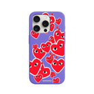 iPhone 15 Pro Hearts Premium Telefon Kılıfı Lila - SUMTHINCS