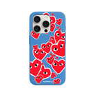 iPhone 15 Pro Hearts Premium Telefon Kılıfı Mavi - SUMTHINCS