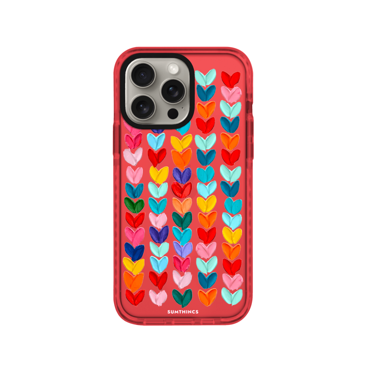 iPhone 15 Pro Lovestorm Procase Şeffaf Telefon Kılıfı Kırmızı - SUMTHINCS