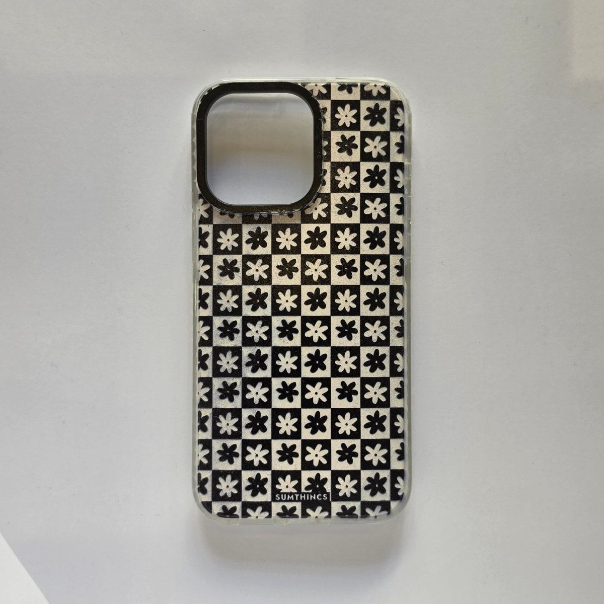 iPhone 15 Pro Max check flowers 2 Procase Telefon Kılıfı - Sumthincs