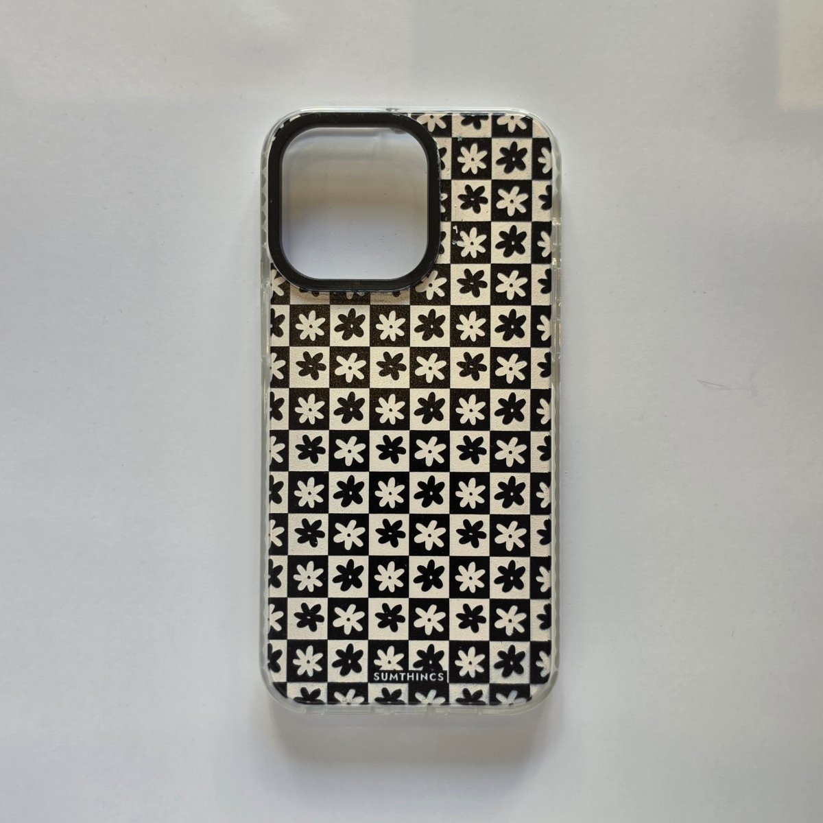 iPhone 15 Pro Max check flowers 3 Procase Telefon Kılıfı - Sumthincs