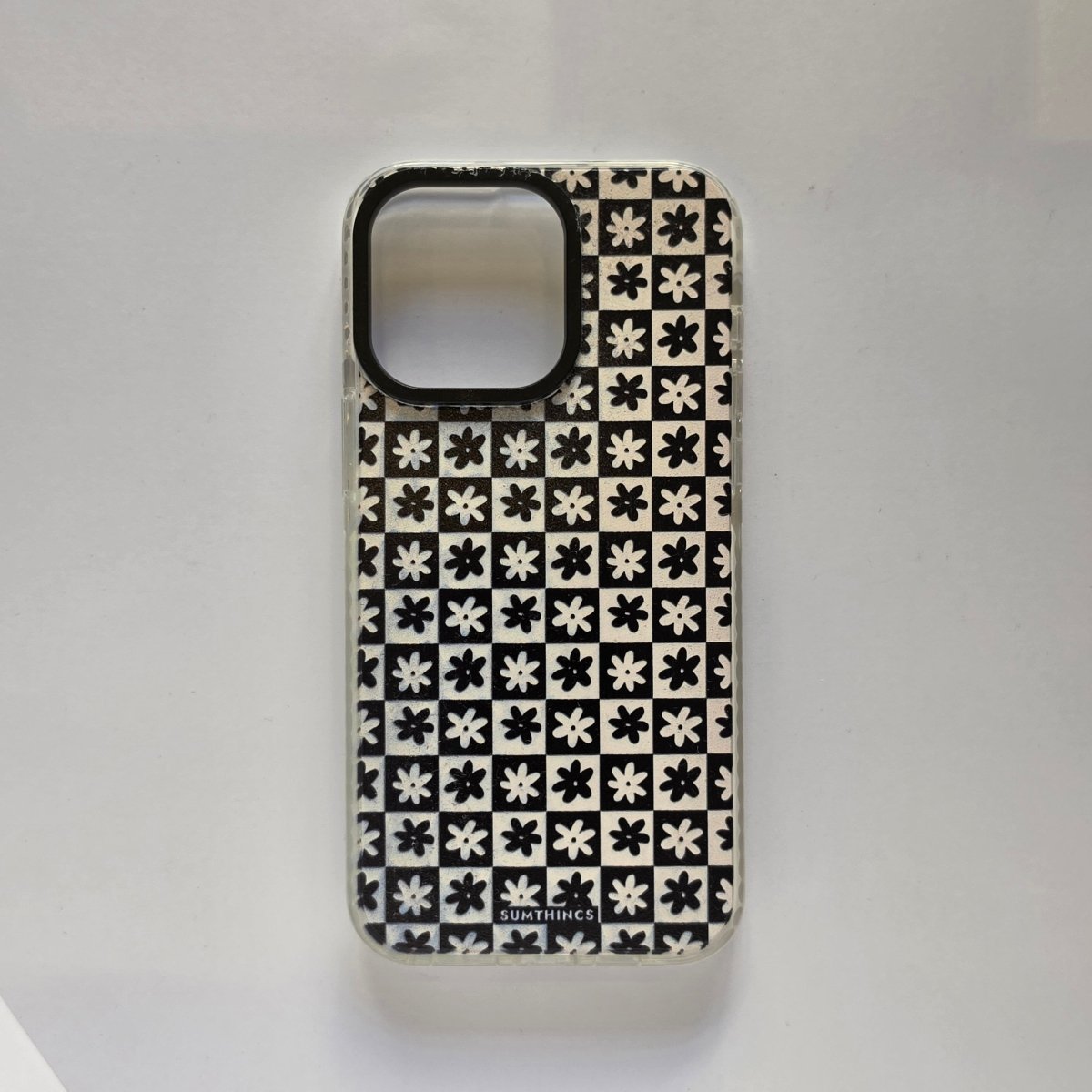 iPhone 15 Pro Max check flowers Procase Telefon Kılıfı - Sumthincs