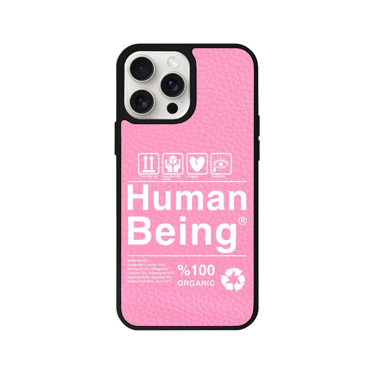 iPhone 15 Pro Max Human Being Leather Vegan Deri Telefon Kılıfı - SUMTHINCS
