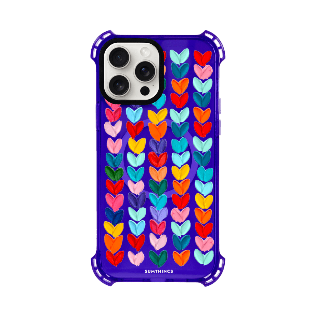 iPhone 15 Pro Max Lovestorm Bumper Magsafe Şeffaf Telefon Kılıfı Mor - SUMTHINCS