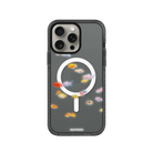 iPhone 15 Pro Max Neon Fish Magsafe Procase Şeffaf Telefon Kılıfı Antrasit - SUMTHINCS