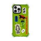 iPhone 15 Pro Max Somewhere Bumper Magsafe Şeffaf Telefon Kılıfı Yeşil - SUMTHINCS