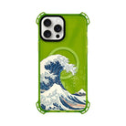 iPhone 15 Pro Max Waves Bumper Magsafe Şeffaf Telefon Kılıfı Yeşil - SUMTHINCS