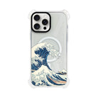 iPhone 15 Pro Max Waves Bumper Magsafe Şeffaf Telefon Kılıfı Beyaz Şeffaf - SUMTHINCS