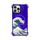 iPhone 15 Pro Max Waves Bumper Magsafe Şeffaf Telefon Kılıfı Mor - SUMTHINCS