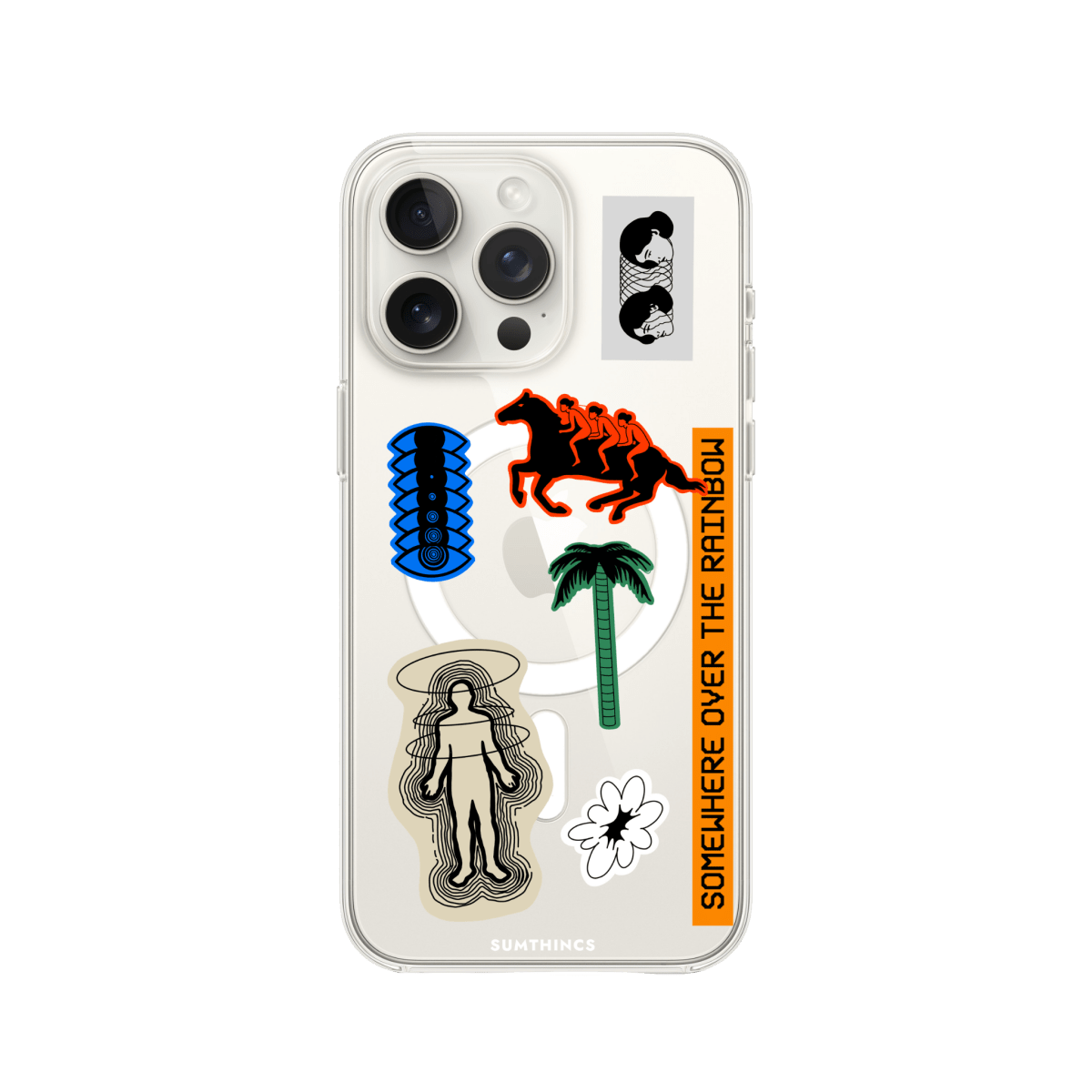 iPhone 15 Pro Somewhere Clear Magsafe Şeffaf Telefon Kılıfı - SUMTHINCS