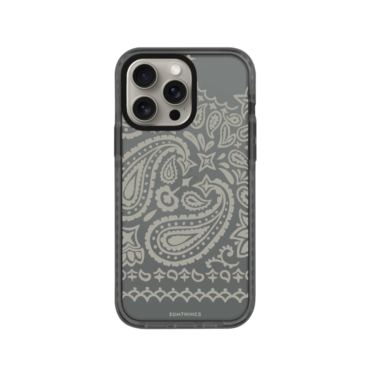 iPhone 15 Pro Urban Bandana Procase Şeffaf Telefon Kılıfı Antrasit - SUMTHINCS