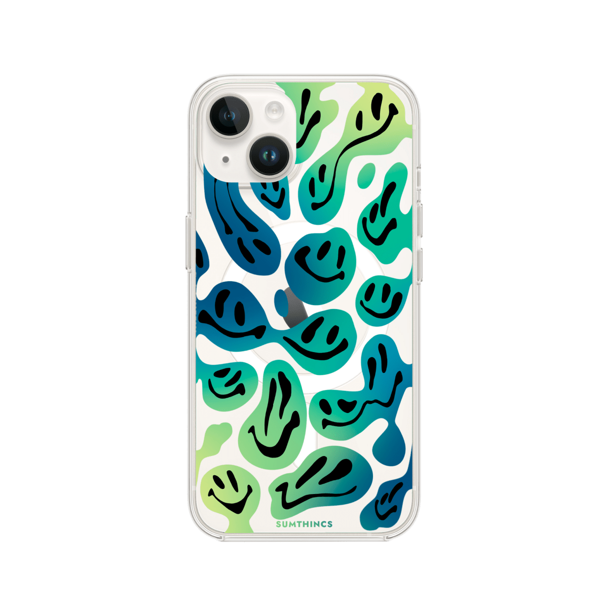 iPhone 15 Smiley Clear Magsafe Şeffaf Telefon Kılıfı - SUMTHINCS