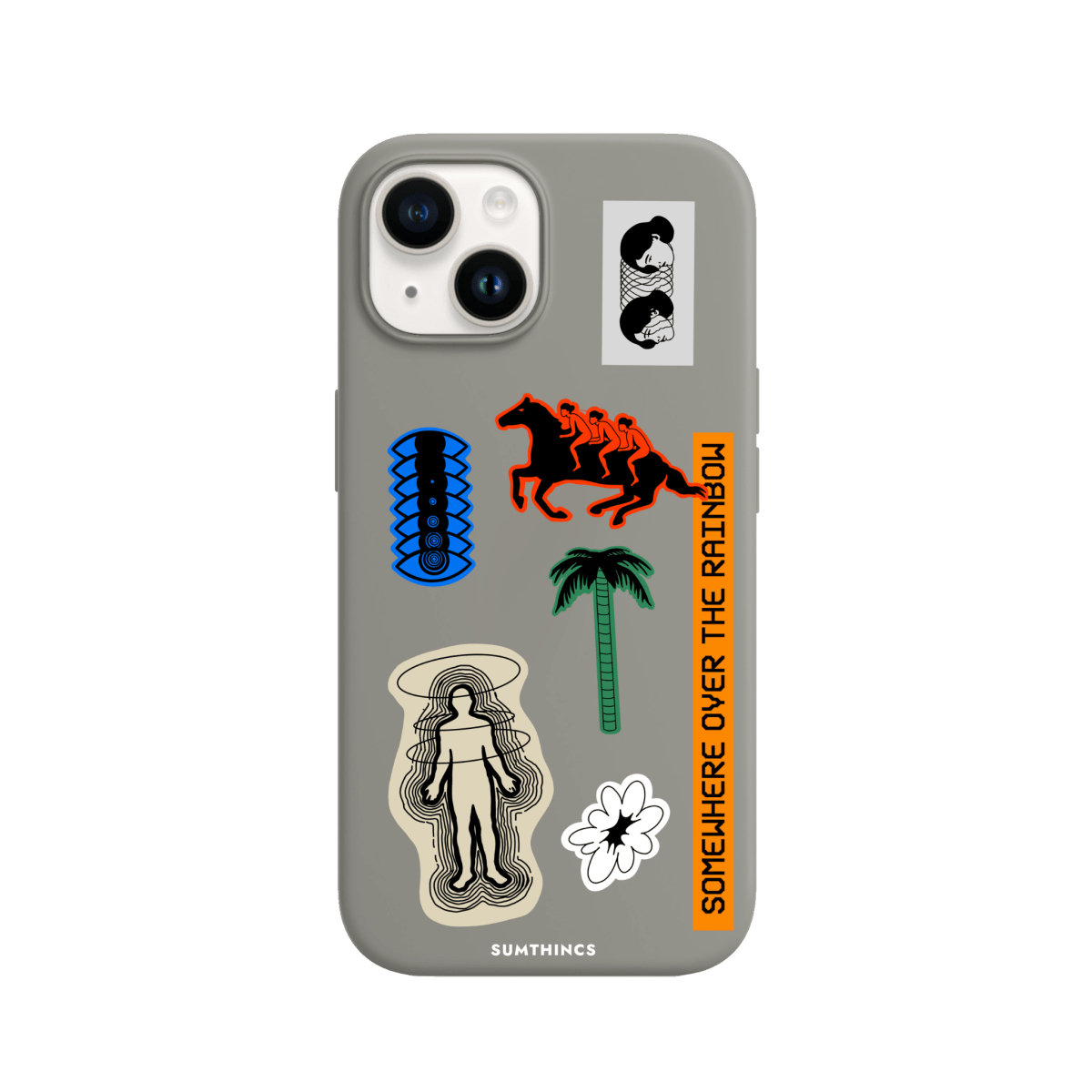 iPhone 15 Somewhere Premium Telefon Kılıfı Gri - SUMTHINCS