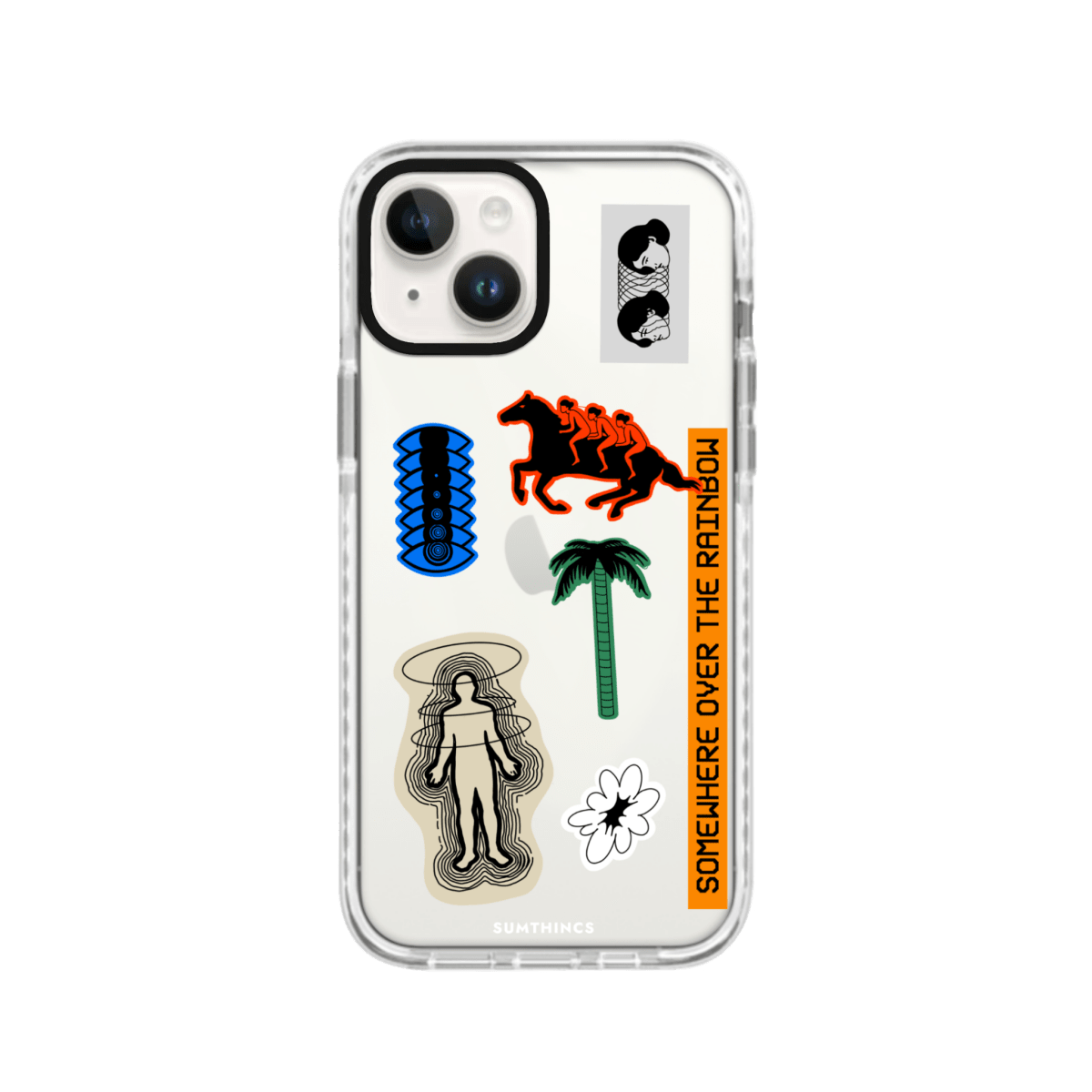 iPhone 15 Somewhere Procase Şeffaf Telefon Kılıfı Beyaz Şeffaf - SUMTHINCS