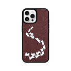 iPhone 15 Starry Bunnies Leather Vegan Deri Telefon Kılıfı Bordo - SUMTHINCS