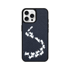 iPhone 15 Starry Bunnies Leather Vegan Deri Telefon Kılıfı Pasifik Mavi - SUMTHINCS