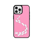 iPhone 15 Starry Bunnies Leather Vegan Deri Telefon Kılıfı Pembe - SUMTHINCS
