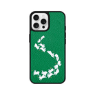 iPhone 15 Starry Bunnies Leather Vegan Deri Telefon Kılıfı Yeşil - SUMTHINCS