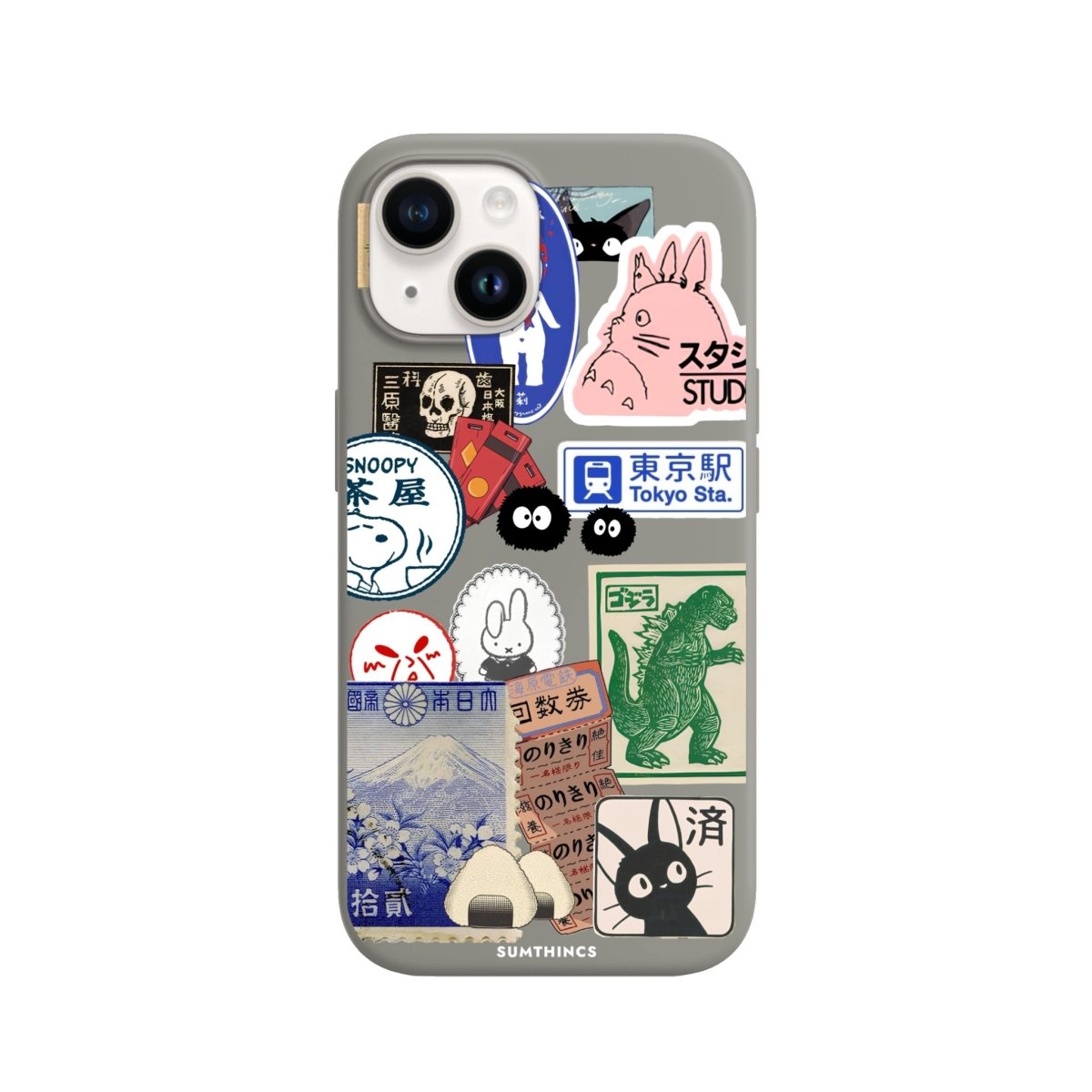 iPhone 15 Tokyobook Premium Telefon Kılıfı Gri - Sumthincs