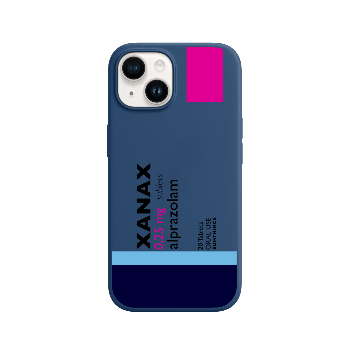 iPhone 15 Xanax Premium Telefon Kılıfı Pasifik Mavi - Sumthincs