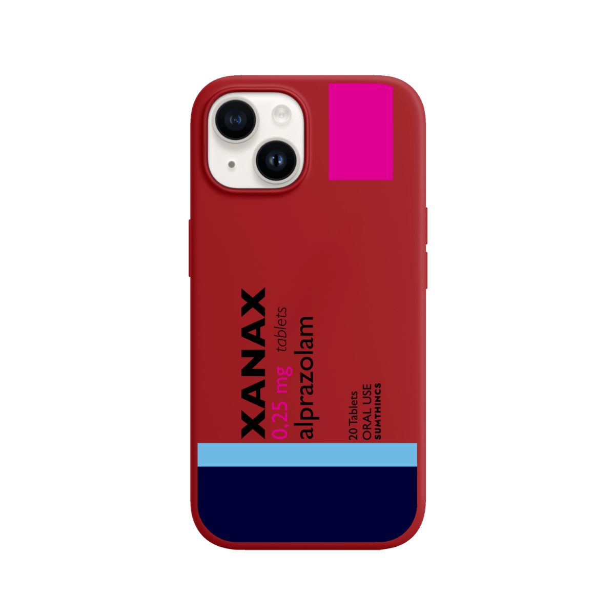 iPhone 15 Xanax Premium Telefon Kılıfı Kırmızı - Sumthincs