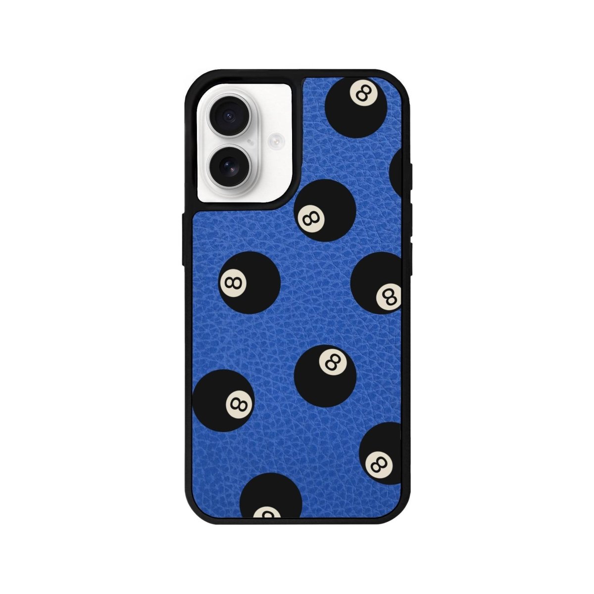 iPhone 16 8Ball Leather Vegan Deri Telefon Kılıfı Mavi - SUMTHINCS