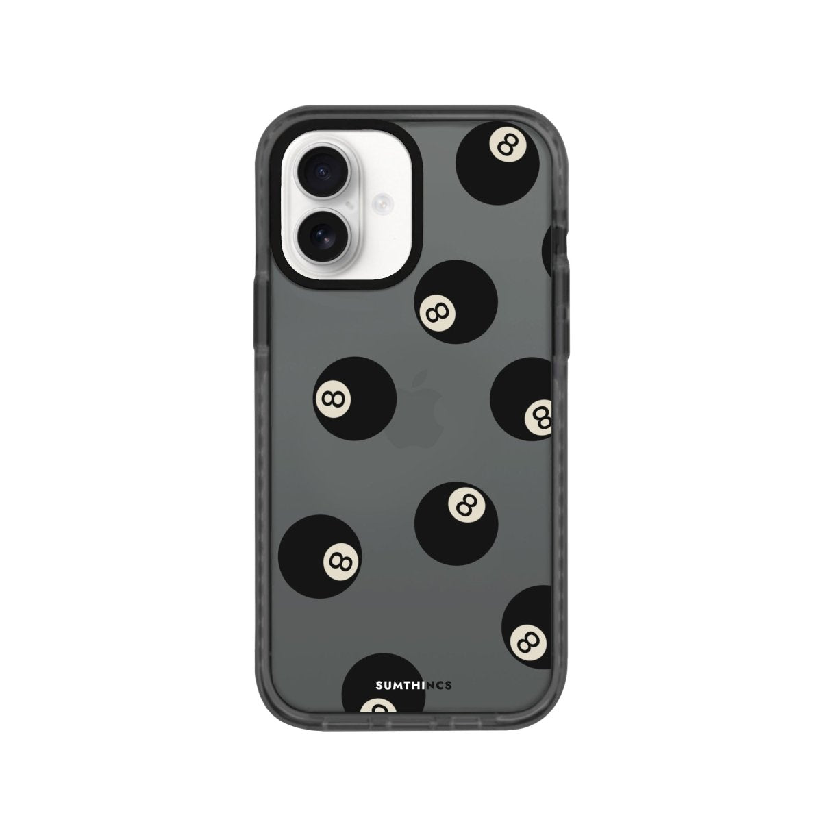 iPhone 16 8Ball Procase Şeffaf Telefon Kılıfı Antrasit - SUMTHINCS