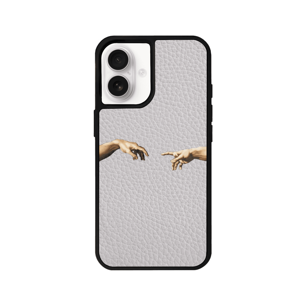 iPhone 16 Adam's Creation Leather Vegan Deri Telefon Kılıfı Gri - SUMTHINCS