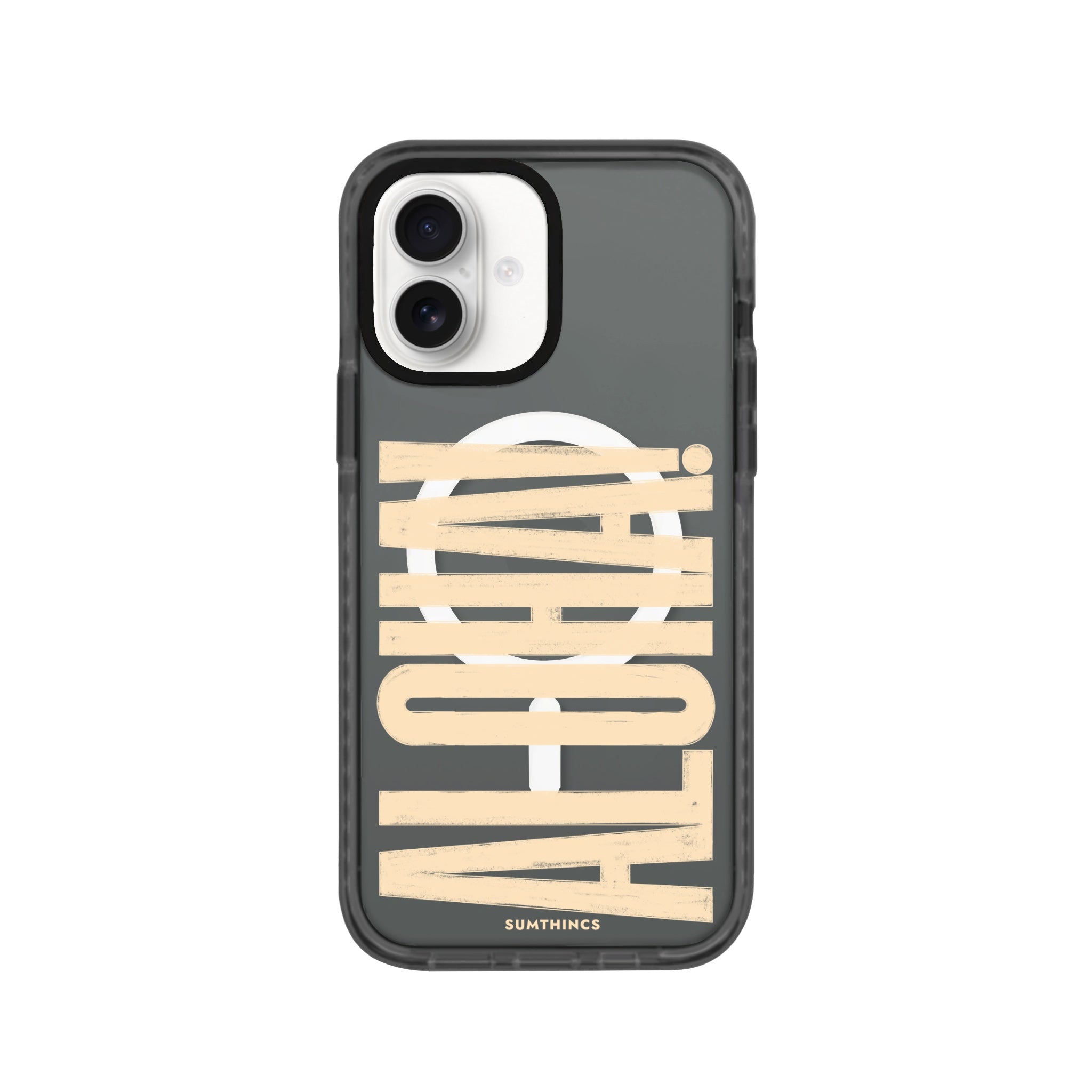 iPhone 16 Aloha Magsafe Procase Şeffaf Telefon Kılıfı Antrasit - SUMTHINCS