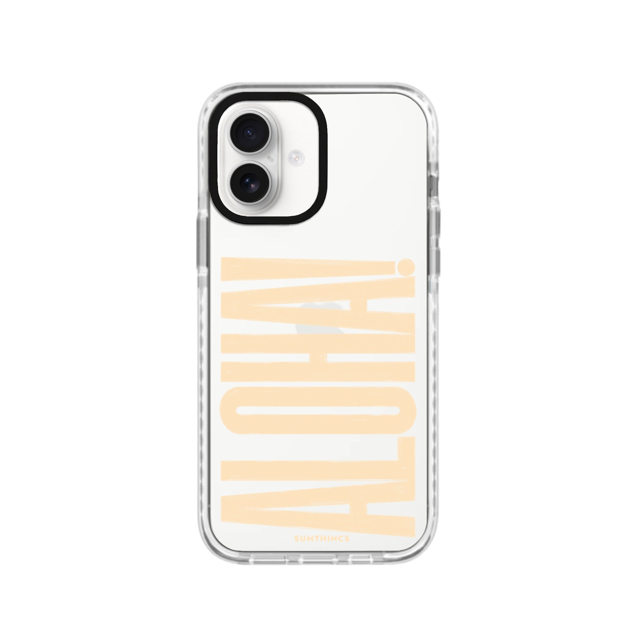iPhone 16 Aloha Procase Şeffaf Telefon Kılıfı Beyaz Şeffaf - SUMTHINCS