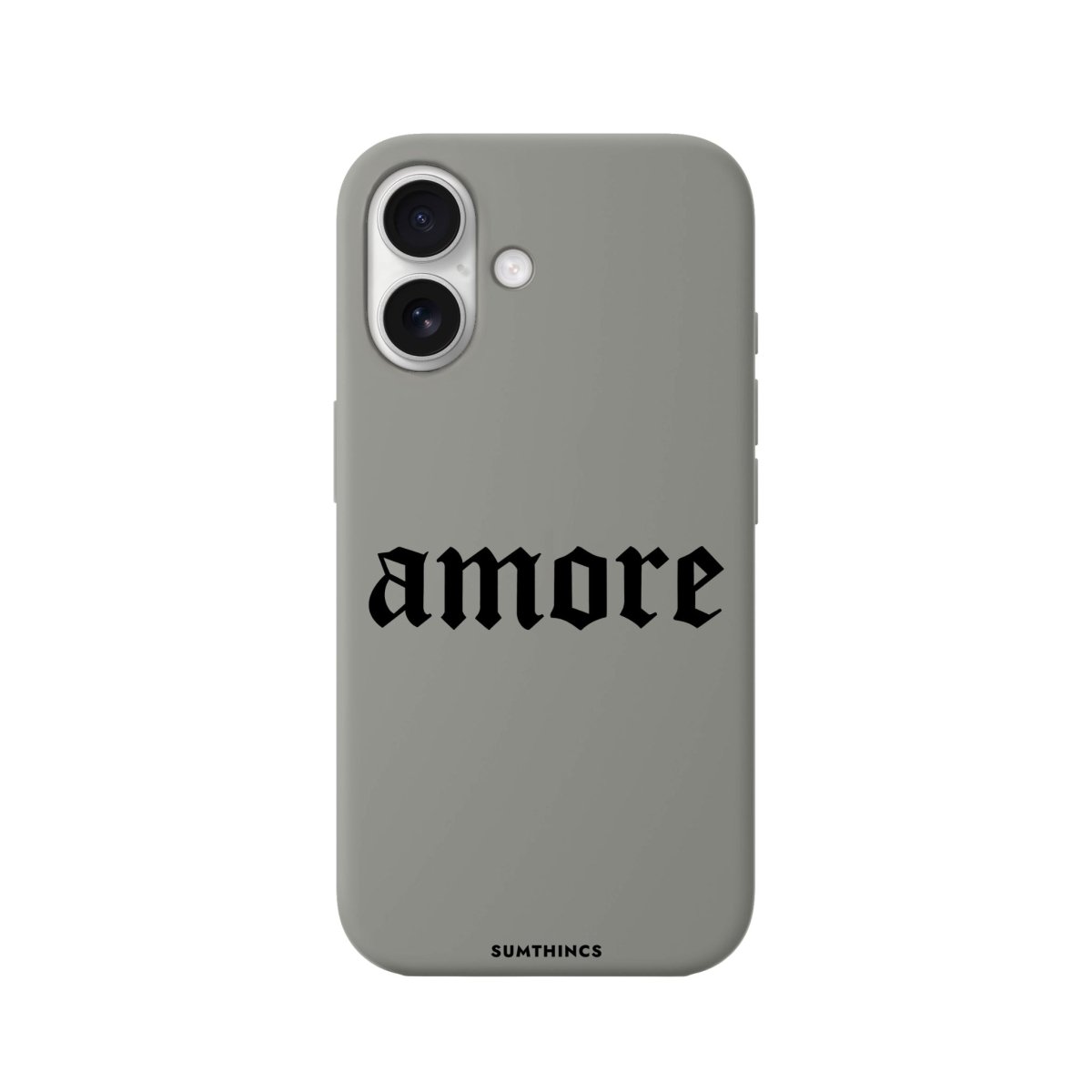 iPhone 16 Amore Premium Telefon Kılıfı Gri - SUMTHINCS