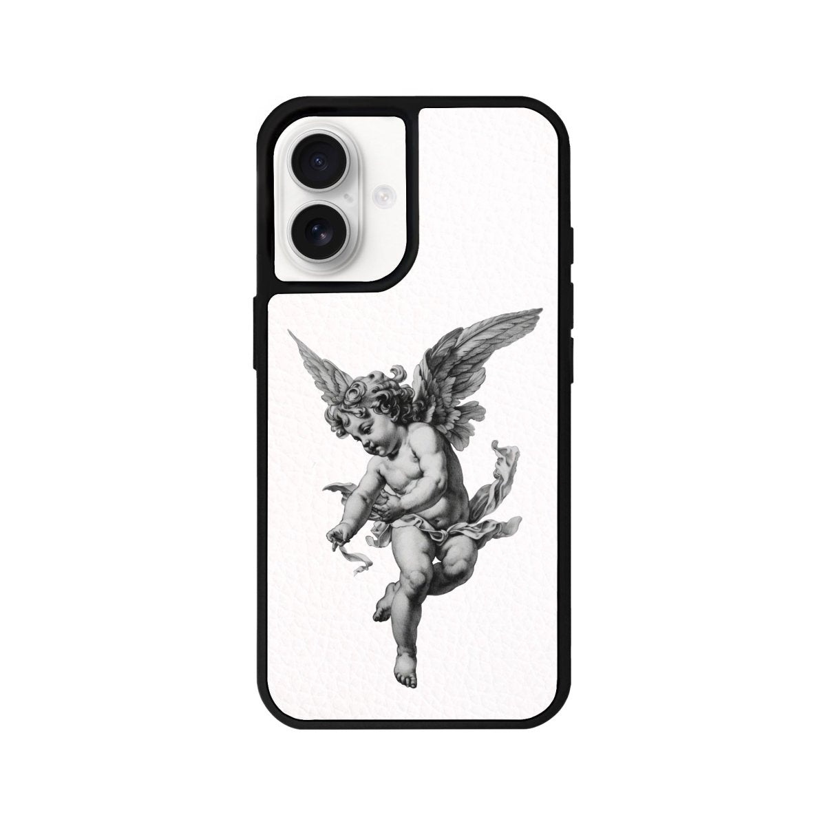 iPhone 16 Angel Leather Vegan Deri Telefon Kılıfı Beyaz - SUMTHINCS