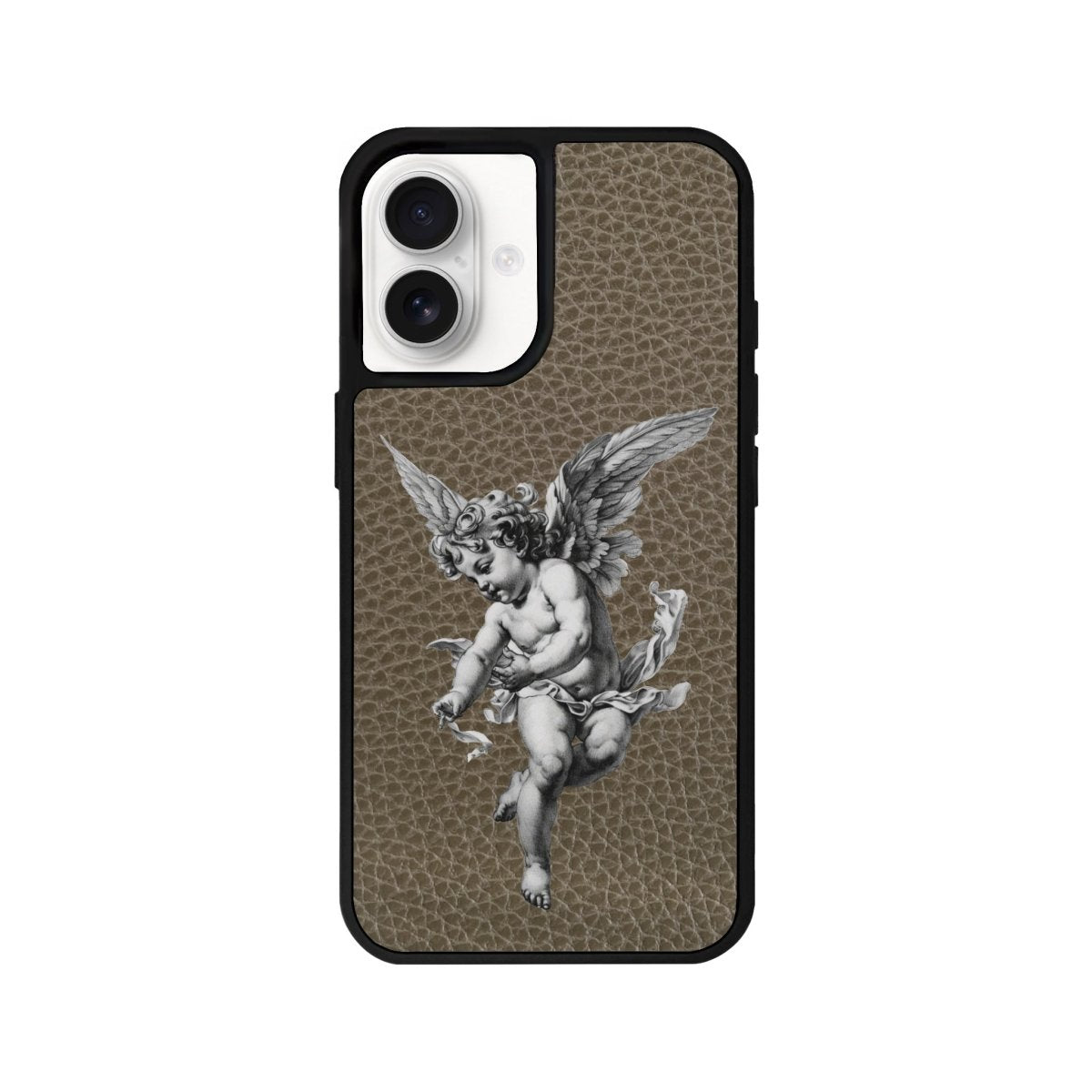 iPhone 16 Angel Leather Vegan Deri Telefon Kılıfı Haki - SUMTHINCS