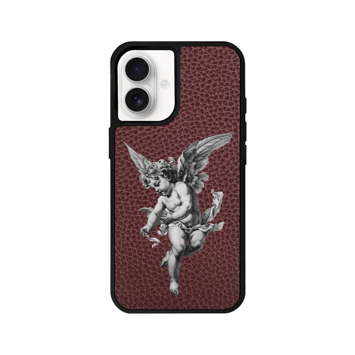 iPhone 16 Angel Leather Vegan Deri Telefon Kılıfı Bordo - SUMTHINCS
