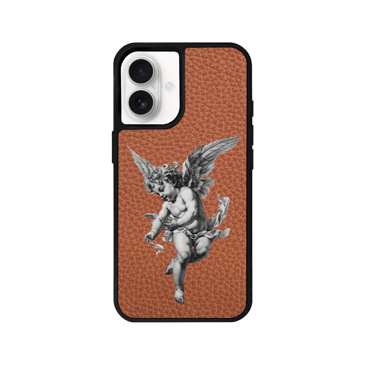 iPhone 16 Angel Leather Vegan Deri Telefon Kılıfı Kahverengi - SUMTHINCS
