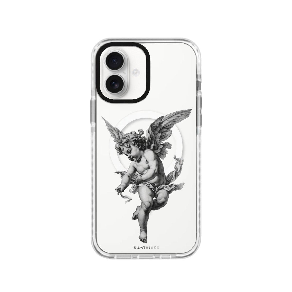 iPhone 16 Angel Magsafe Procase Şeffaf Telefon Kılıfı Beyaz Şeffaf - SUMTHINCS