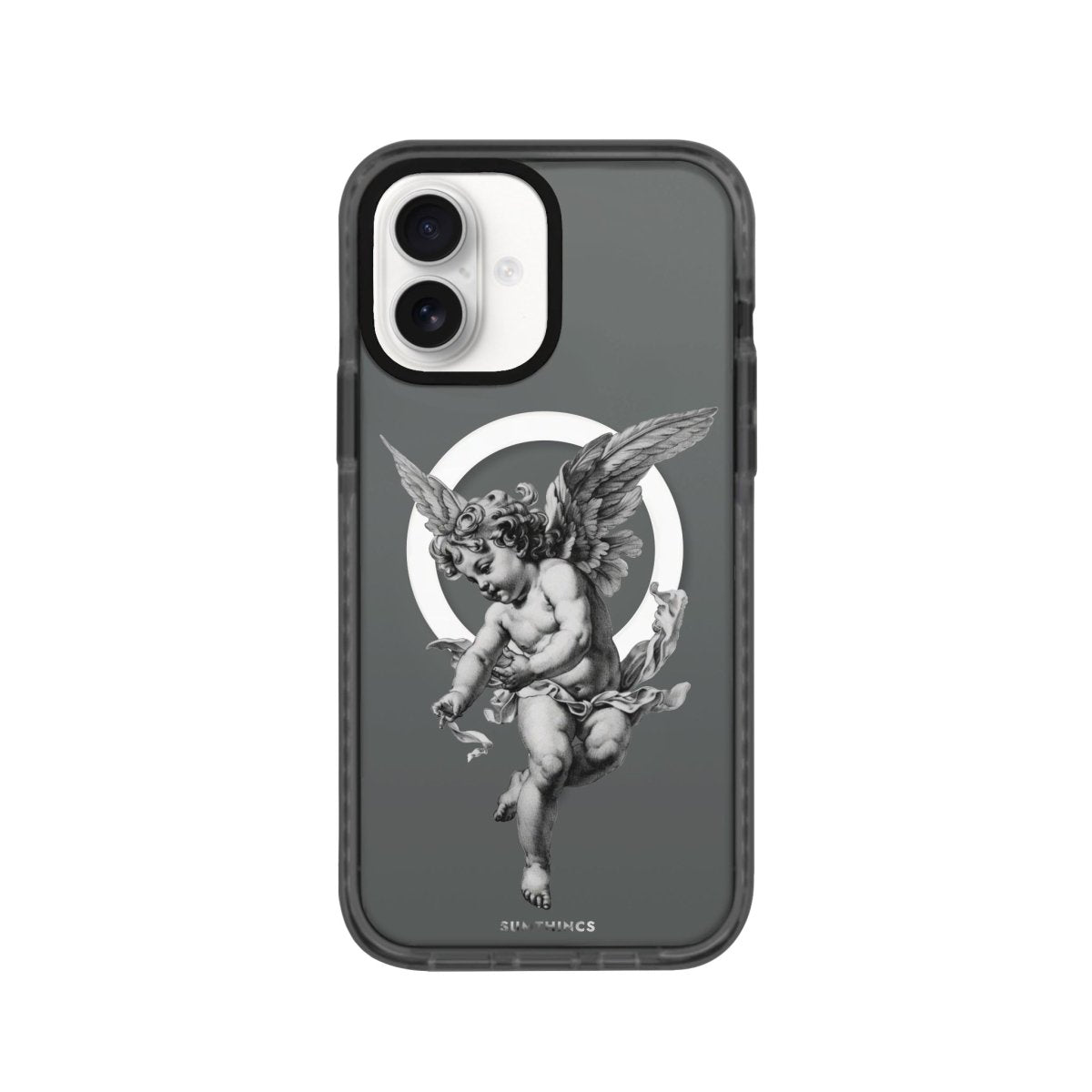iPhone 16 Angel Magsafe Procase Şeffaf Telefon Kılıfı Antrasit - SUMTHINCS