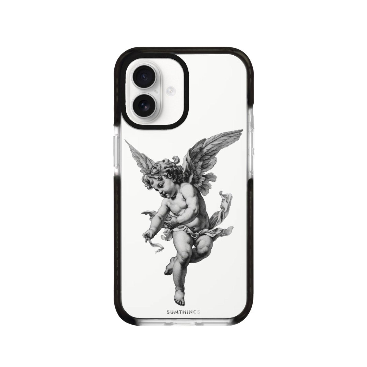 iPhone 16 Angel Procase Şeffaf Telefon Kılıfı Siyah Şeffaf - SUMTHINCS