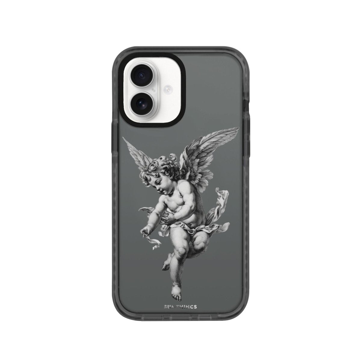 iPhone 16 Angel Procase Şeffaf Telefon Kılıfı Antrasit - SUMTHINCS
