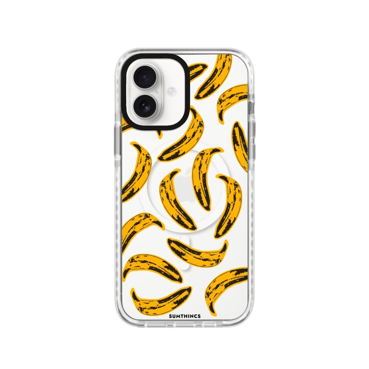 iPhone 16 Banana Magsafe Procase Şeffaf Telefon Kılıfı Beyaz Şeffaf - SUMTHINCS