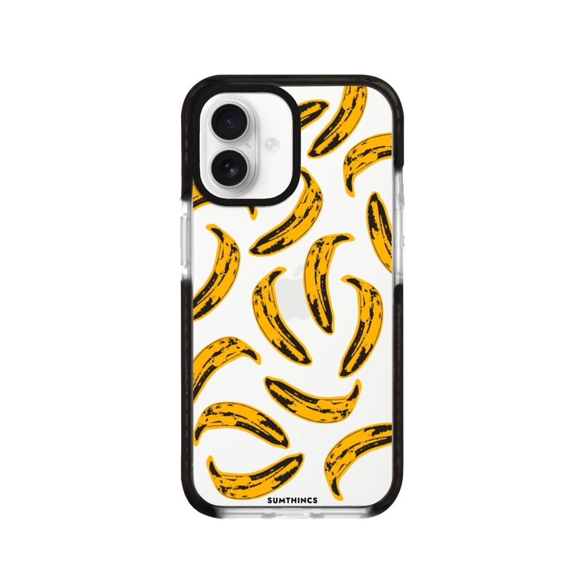 iPhone 16 Banana Procase Şeffaf Telefon Kılıfı Siyah Şeffaf - SUMTHINCS