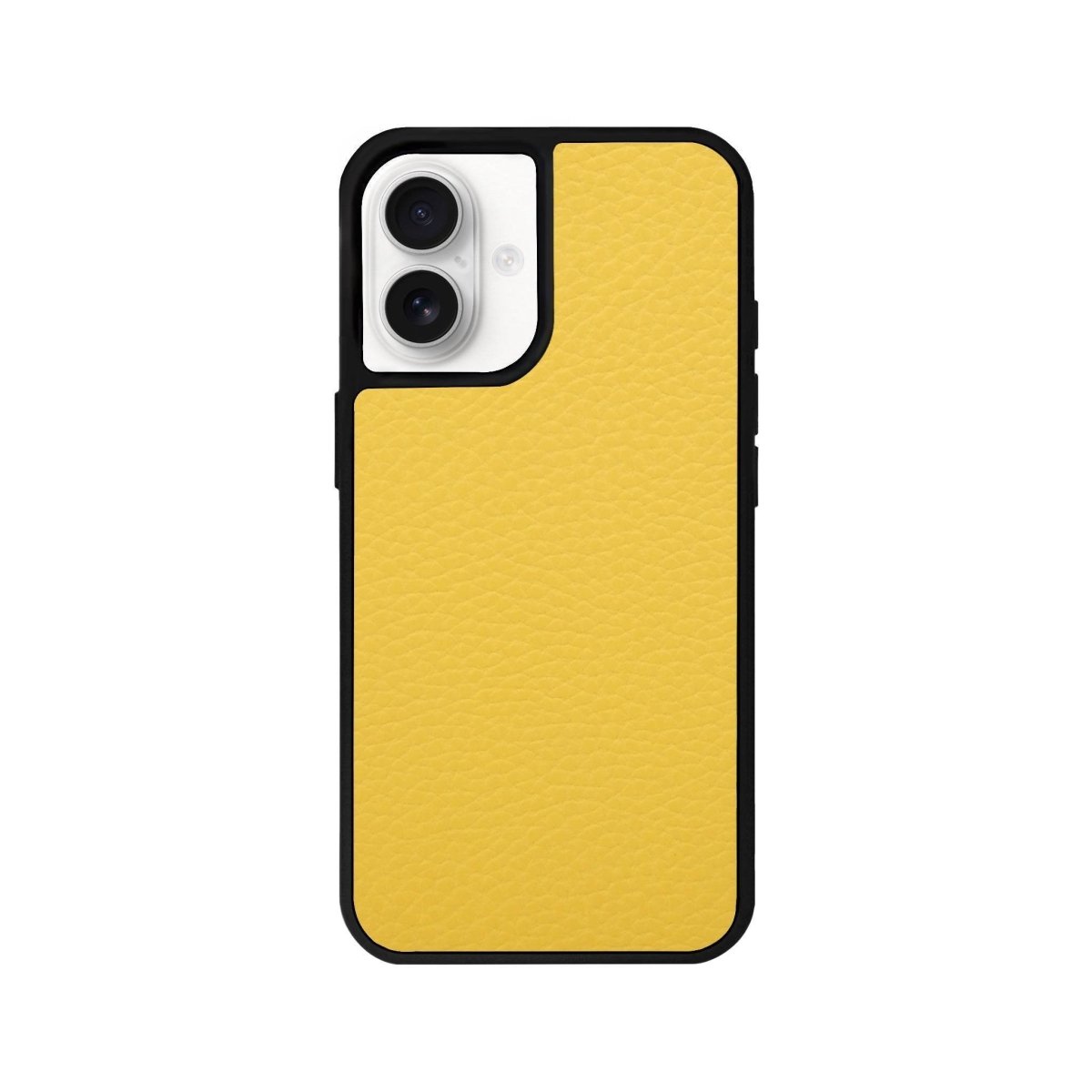 iPhone 16 Basic Leather Vegan Deri Telefon Kılıfı Sarı - SUMTHINCS