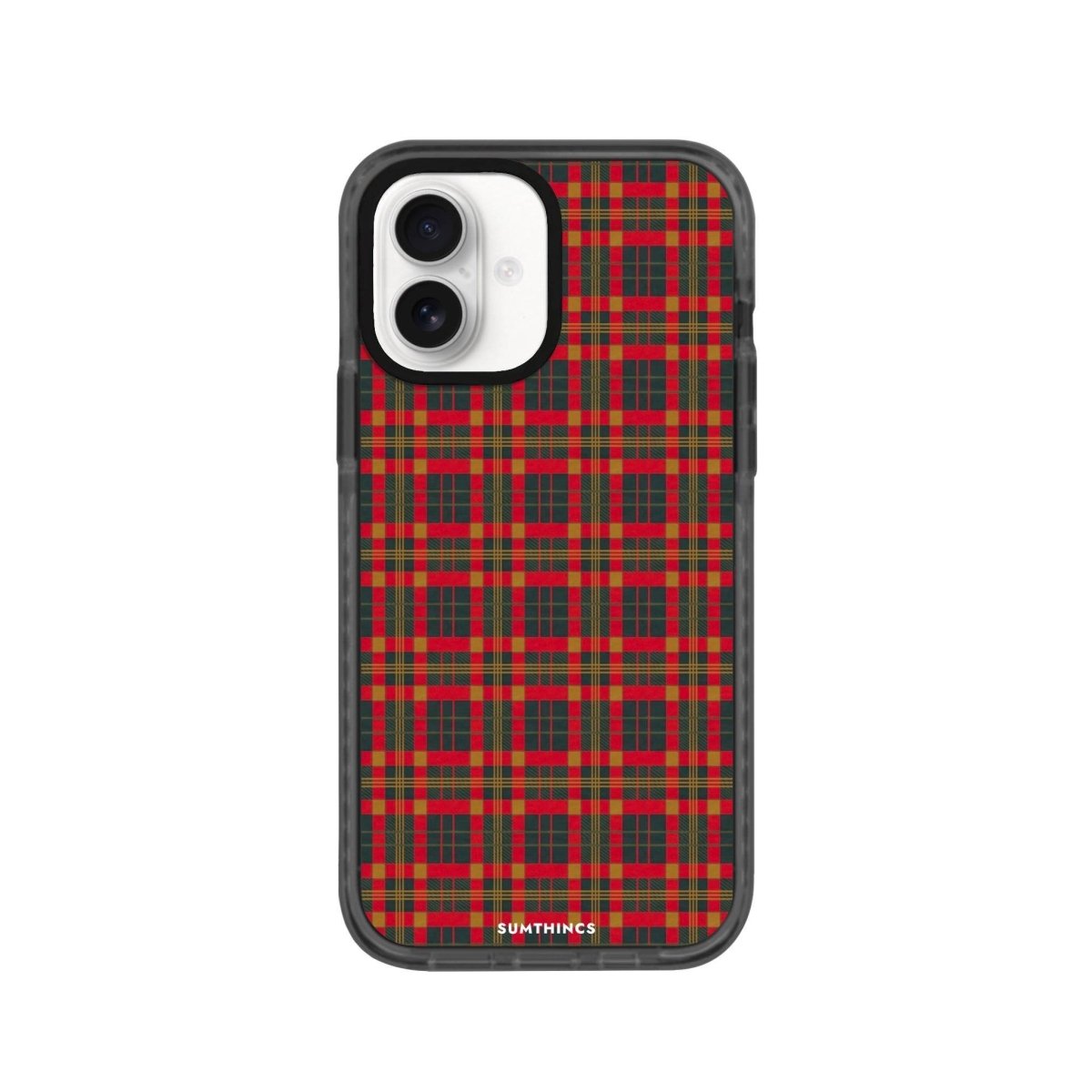 iPhone 16 Christmas Plaid Procase Şeffaf Telefon Kılıfı Antrasit - SUMTHINCS