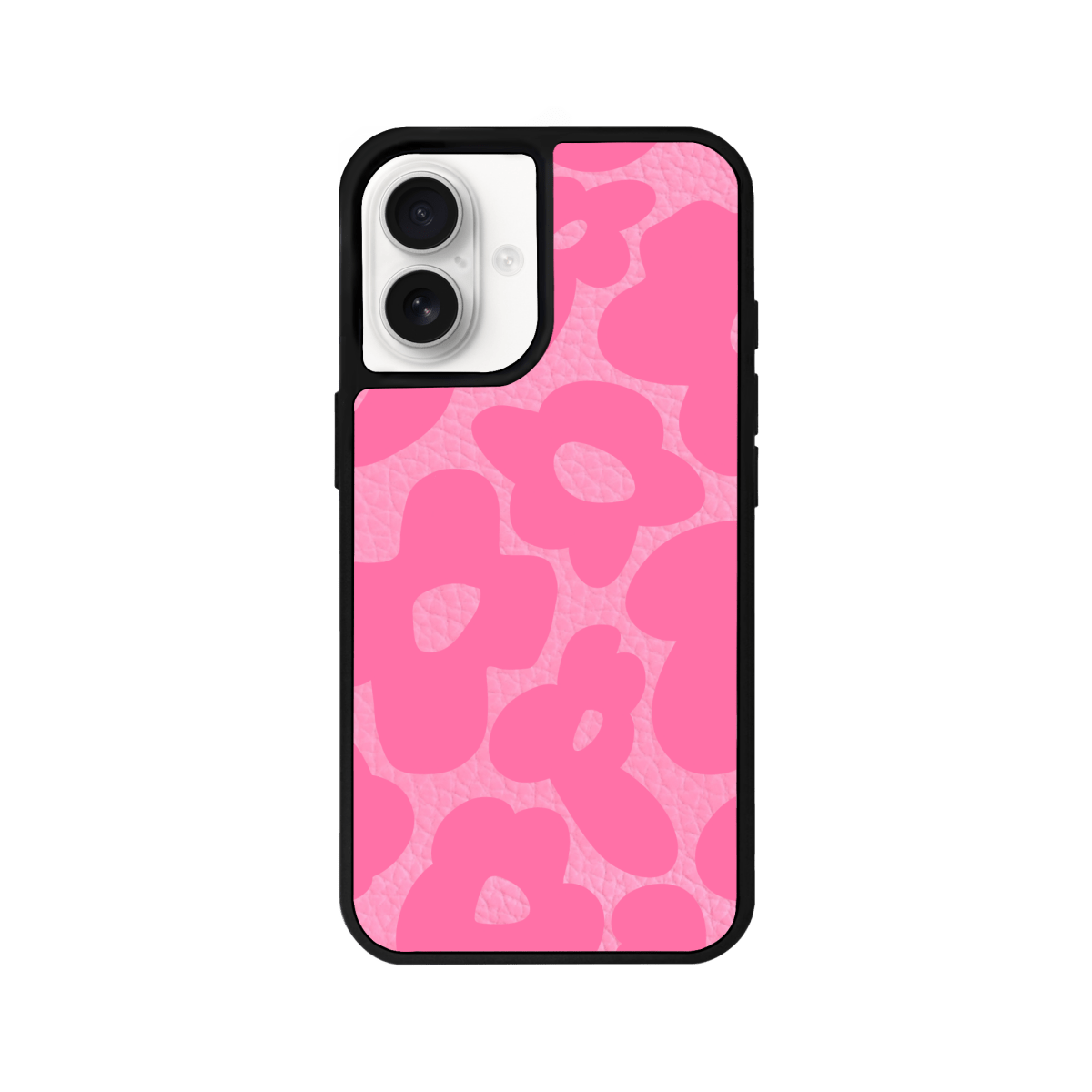 iPhone 16 Daisy Pop Leather Deri Telefon Kılıfı Pembe - SUMTHINCS