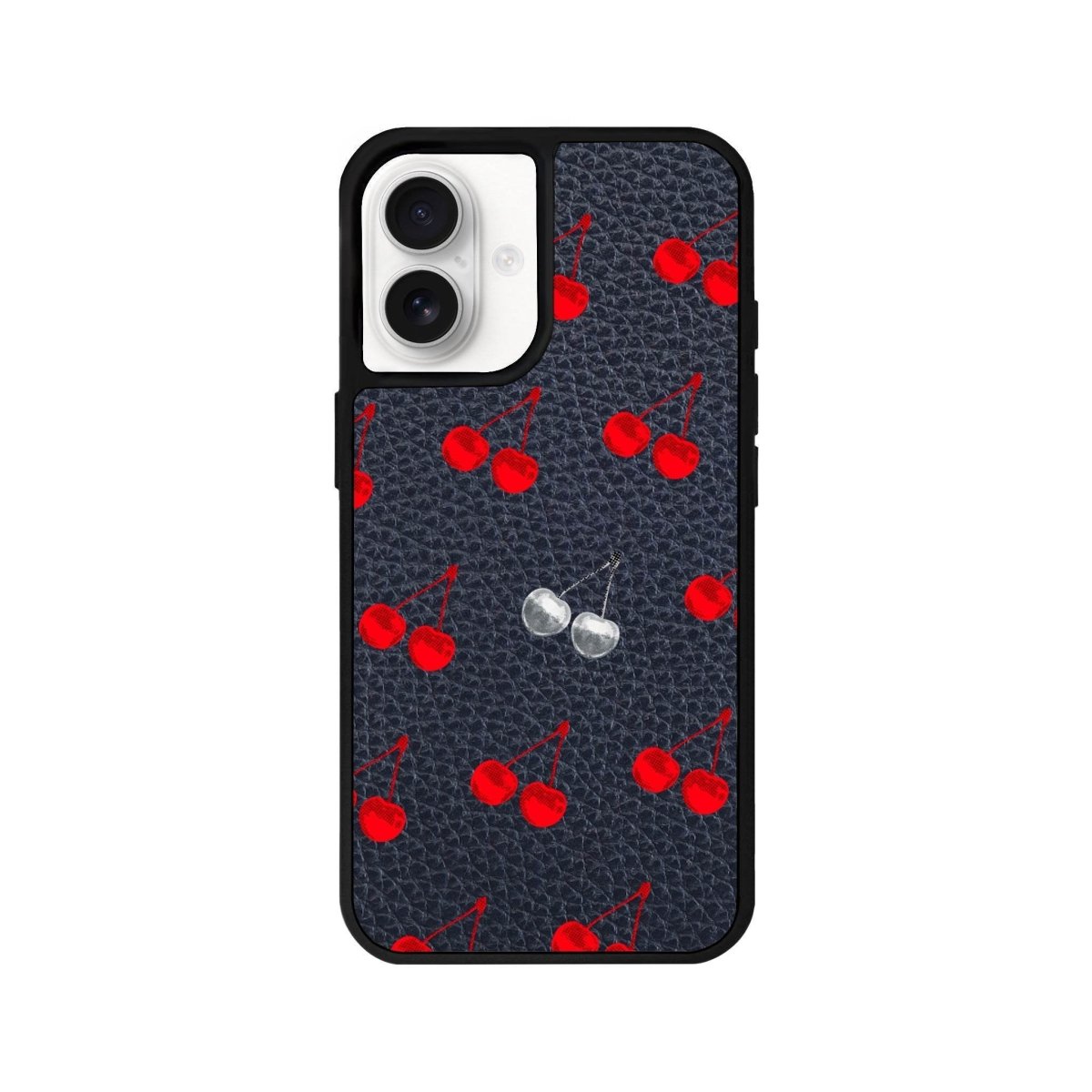 iPhone 16 Disco Cherry Leather Vegan Deri Telefon Kılıfı Pasifik Mavi - SUMTHINCS
