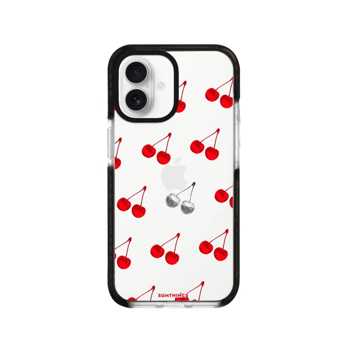 iPhone 16 Disco Cherry Procase Şeffaf Telefon Kılıfı Siyah Şeffaf - SUMTHINCS